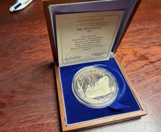 Silver 1977 Singapore 10th Anniversary Coin