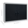 Wall Mounted Tool Cabinet Industrial Style Metal Grey and Black Image 8