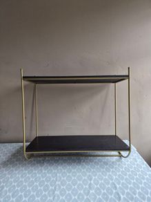 Double Kitchen Shelf with Rail