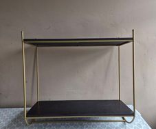 Double Kitchen Shelf with Rail
