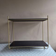 Double Kitchen Shelf with Rail