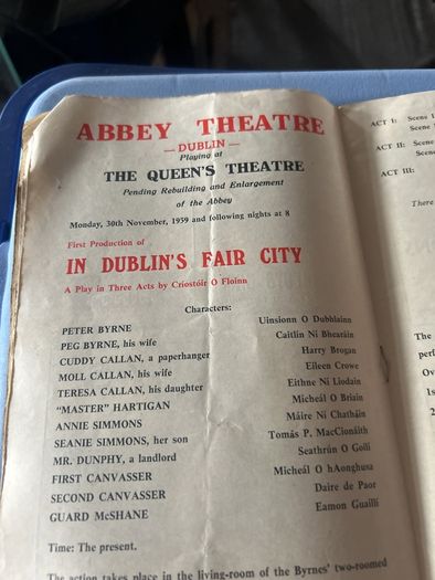 Souvenir program of abbey theatre