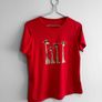 Pre Owned Red Giraffe Graphic T-Shirt Image 2