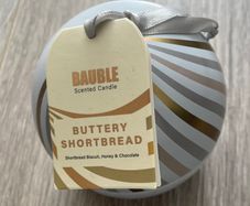 BRAND NEW Bauble Scented Candle - Buttery Shortbread