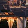 LED String Lights Mains Powered 7.6M/25 FT G40 Globe Garden Patio String Festoon Lights with 12+1 Shatterproof Waterproof LED Plastic Bulbs for Garden Patio Pergola Bar Yard Wedding Party Image 2