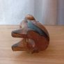 Hand Carved Wooden Cat Sculpture Image 4