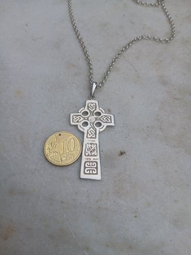 sterling cross and chain