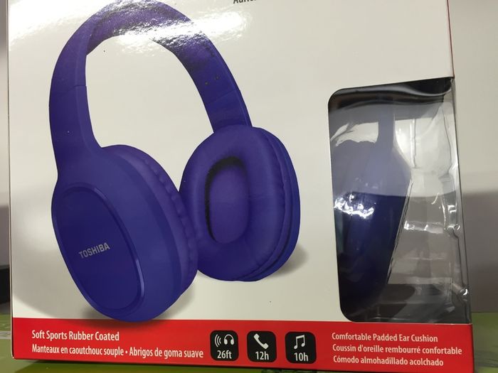 Blue Bluetooth Headphones Head Phones