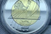 Malta specimen trial coin 2 euro big coin weight 29.2gr diameter 3.4cm