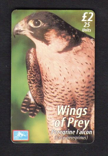 2001 Gibraltar 25 unit War Peregrine Eagle (Siemens - S5 (Module 33)) Phonecard