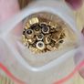 Vintage Swiss Watchmaker Parts Lot Crowns Gold Plated from 1960s era Image 3