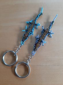Lizard beady keyrings