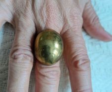 Vintage brass ring in very good condition 16.1 mm diameter or UK K1/2 or EU 50 FREE STANDARD POSTAGE INCLUDED