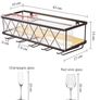 Wall Mounted Wine Rack,Metal & Wooden Wine Shelf With Glass Holder & Cork Storage,Champagne Bottle Holder,Hanging Rustic Wine Holder, Floating Wine Shelf For Kitchen, Home WK810228 Image 3