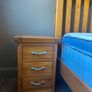 Solid oak king size bed and matching lockers Image 7