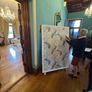 Wedding Escort Card Display Board - Peacock Chinoiserie, Handmade, Dismantles Image 5