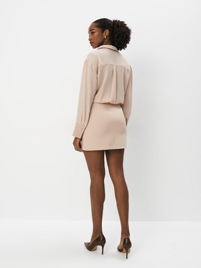 mini beige dress size xs