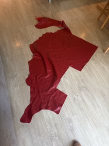 Red upholstery leather