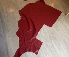 Red upholstery leather