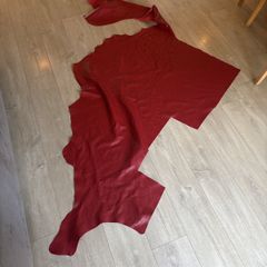 Red upholstery leather