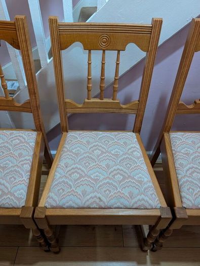 Set Of Six Contemporary Pine Dining Chairs