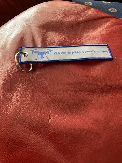 Western Australia Police Air Wing - Drone Pre-flight safety tag + keyring
