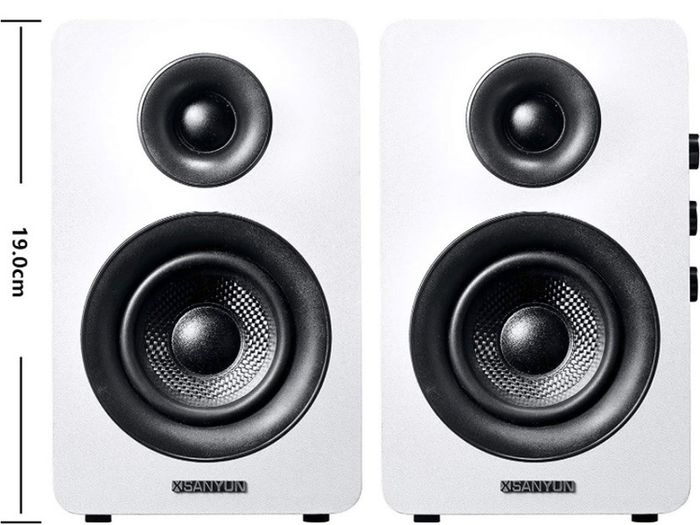 Active Bluetooth 5.0 Bookshelf Speakers 60W Carbon Fiber Speaker Unit Built-in 24bit DAC  Dynamic 3D Surround Sound  2.0 Computer PC Monitor Gaming Speakers MULTIPLE COLOURS AVAILABLE (FREE POSTAGE)