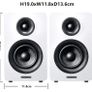Active Bluetooth 5.0 Bookshelf Speakers 60W Carbon Fiber Speaker Unit Built-in 24bit DAC  Dynamic 3D Surround Sound  2.0 Computer PC Monitor Gaming Speakers MULTIPLE COLOURS AVAILABLE (FREE POSTAGE) Image 4