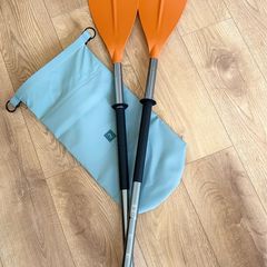 Kayaking paddles and waterproof bag