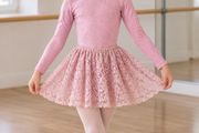 Beautiful girls ballet outfit in pink