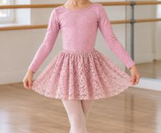 Beautiful girls ballet outfit in pink