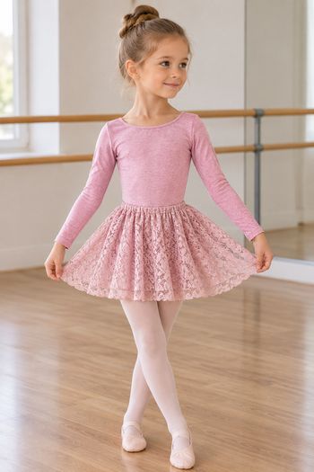 Beautiful girls ballet outfit in pink