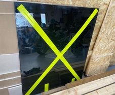 Toughened Glass Backsplash in Black