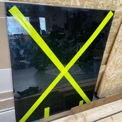 Toughened Glass Backsplash in Black