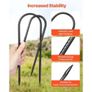 12-Inch 8 Pack Rebar Stakes 304,8x82,04 mm Heavy Duty U Shape Galvanized Ground Anchors Image 2