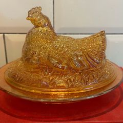 Carnival Glass Hen