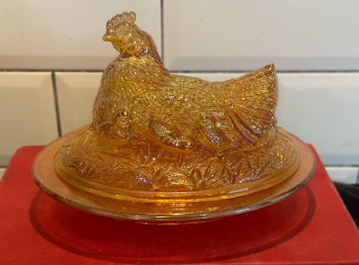 Carnival Glass Hen