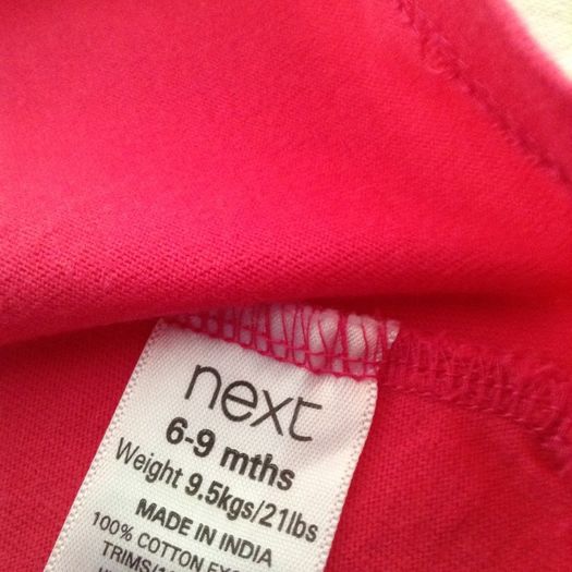 Girls next teeshirt like new 6/9 mths