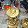 Very Heavy Antique Brass and Marble Elegant Pair of Angelic Candle Holders, Angel on Fish, Image 3