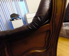 armchair, real leather