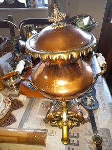 A Large Antique Copper Samovar late 19th Century