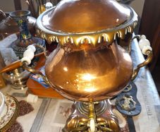 A Large Antique Copper Samovar late 19th Century