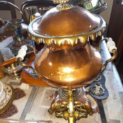 A Large Antique Copper Samovar late 19th Century