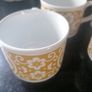 4 vintage Tams teacups 70s print Image 2