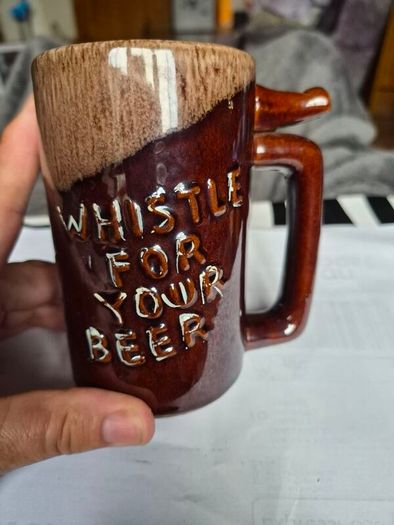 Small Beer Mug with Whistle