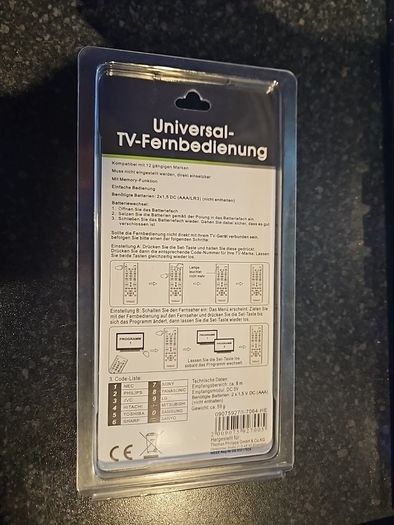 Universal TV remote