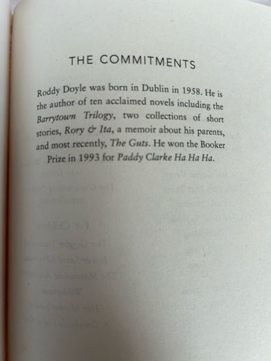 The Commitments by Roddy Doyle SIGNED paperback