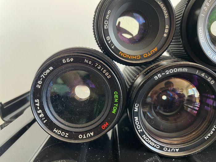 Chinon camera & 9x lenses Pentax K mount