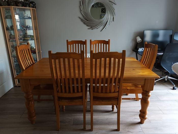 Dining table and chairs
