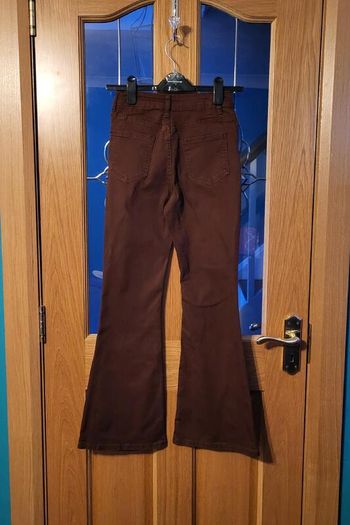 Brown stretchy flared jeans, Size XS / 6